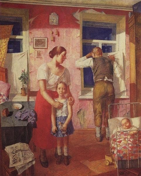 1919. Alarm — Kuzma Petrov-Vodkin