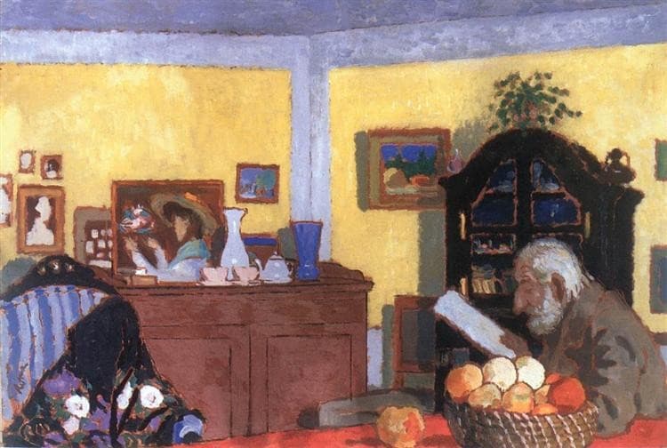 Uncle Piacsek in front of the Black Sideboard — József Rippl-Rónai