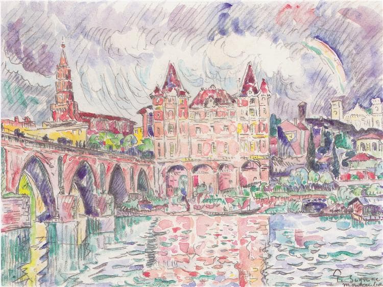 The Look at Montauban in rain — Paul Signac