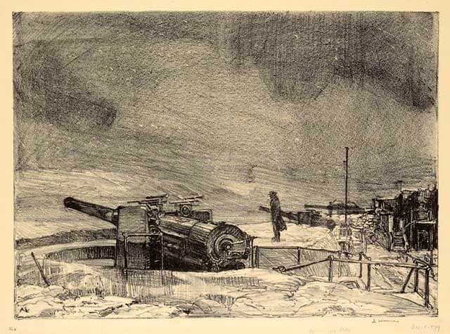Harbour Defence - Winter — Arthur Lismer
