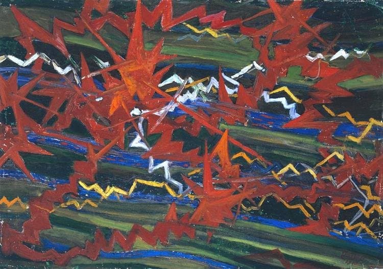 Explosion of Red on Green — Gerardo Dottori