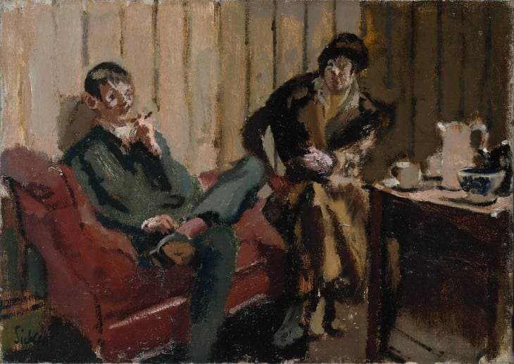 The Little Tea Party: Nina Hamnett and Roald Kristian — Walter Sickert