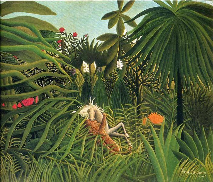 Jaguar Attacking a Horse — Henri Rousseau