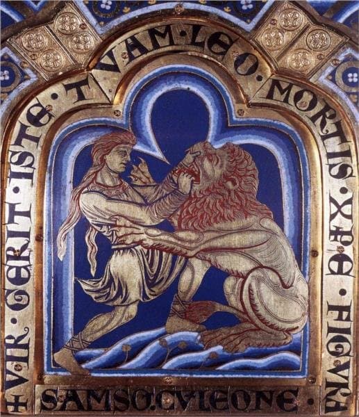 Samson and the Lion — Nicholas of Verdun