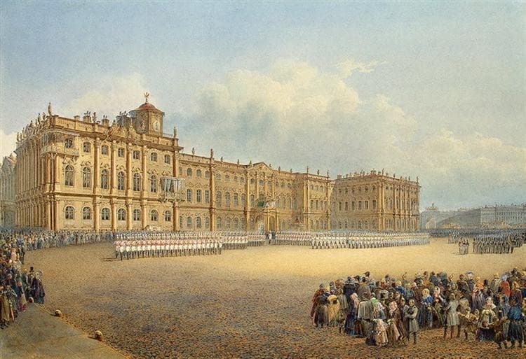View of the Winter Palace from the Admiralty — Vasily Sadovnikov