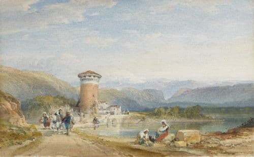 View on a North Italian Lake — William Leighton Leitch