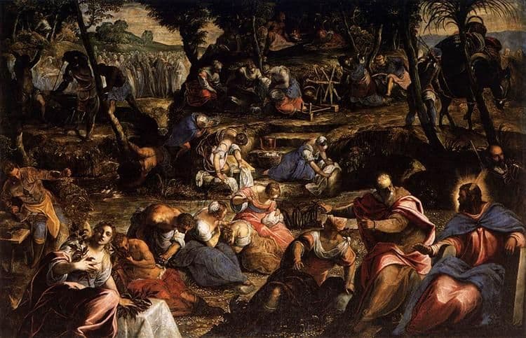 The Jews in the Desert — Tintoretto