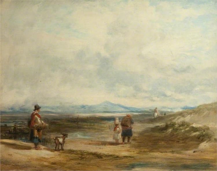 Welsh Peasants Returning from Market; Scene near Barmouth — William Collins