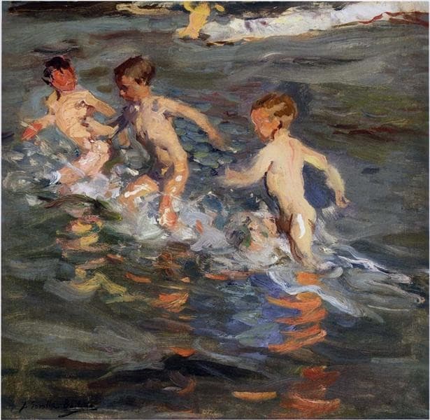 Children at the beach — Joaquín Sorolla