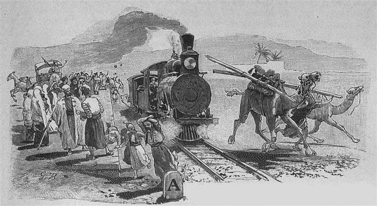 The first locomotive — Gustav Bauernfeind