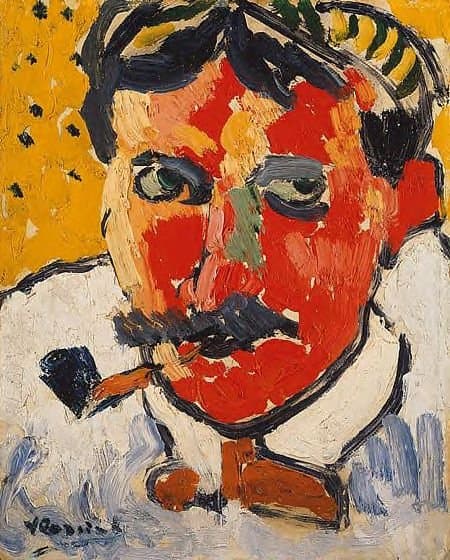 Portrait of Derain — Maurice de Vlaminck
