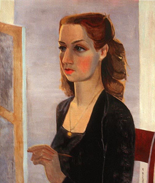 Portrait in Black (Myself at Work) — Françoise Gilot