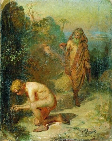 Диоген и мальчик — Ilya Repin