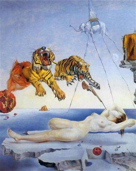 Dream Caused by the Flight of a Bee around a Pomegranate a Second before Awakening — Salvador Dalí
