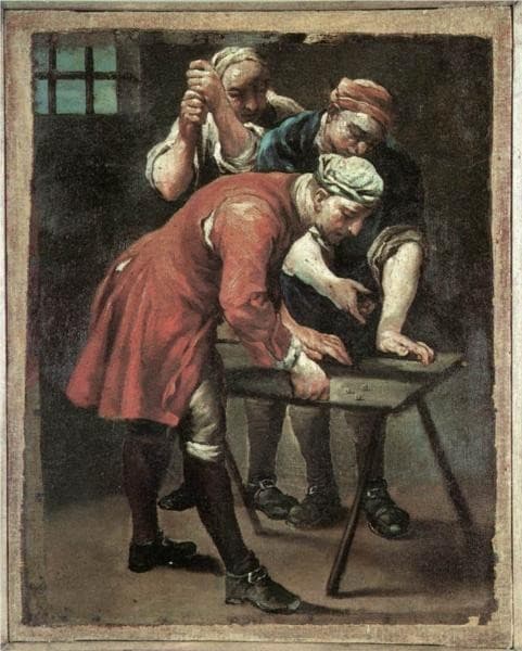 Dice Players — Giuseppe Crespi