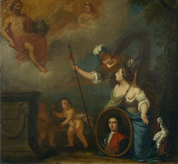 Self Portrait in Allegorical Scene for the Orphanage — Juriaen Pool