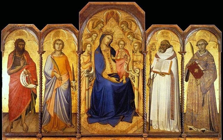 Virgin and Child with Saints — Luca di Tommé