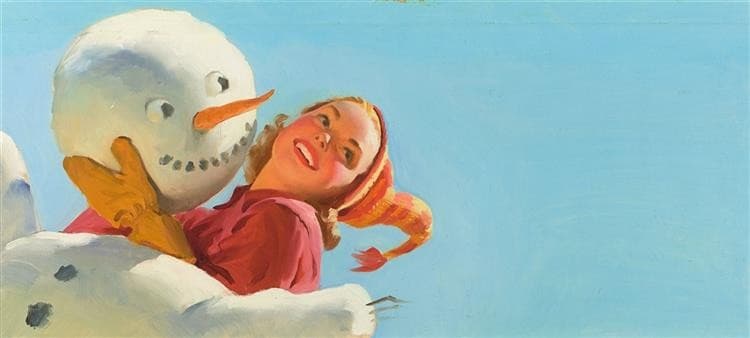 Snowman, Ad Illustration — Haddon Sundblom