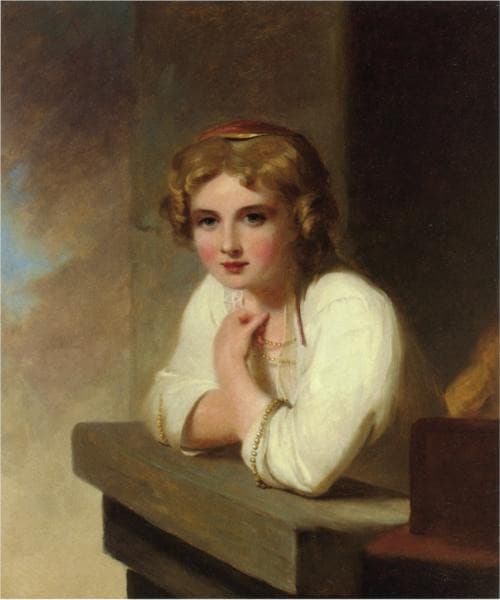 Peasant Girl (after Rembrandt's 'Young Girl Leaning on a Wiindowsill') — Thomas Sully