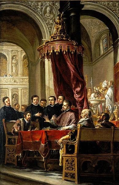 The Conversion and Baptism of St. Augustine by St. Ambrose — Juan de Valdés Leal