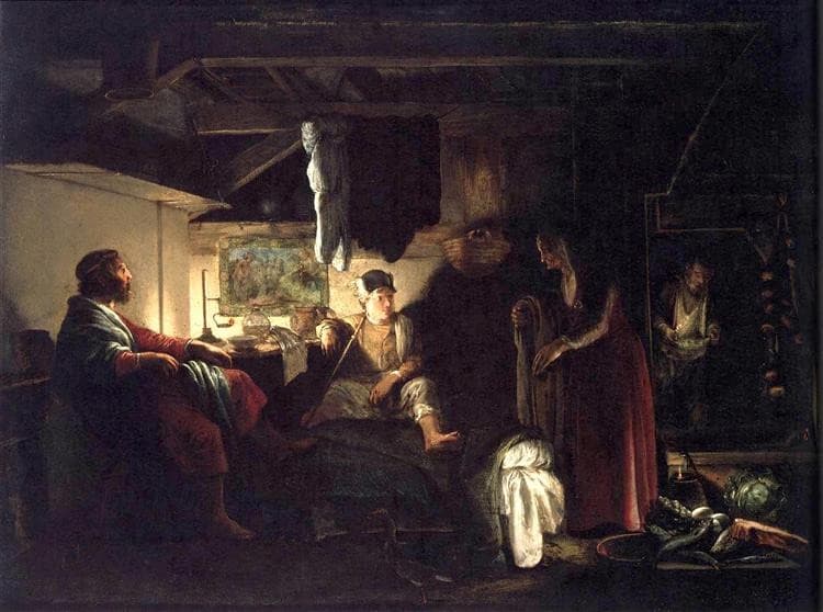 Jupiter and Mercury at Philemon and Baucis — Adam Elsheimer