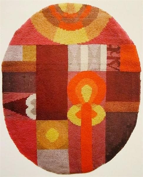 Oval Composition with Abstract Motifs — Sophie Taeuber-Arp