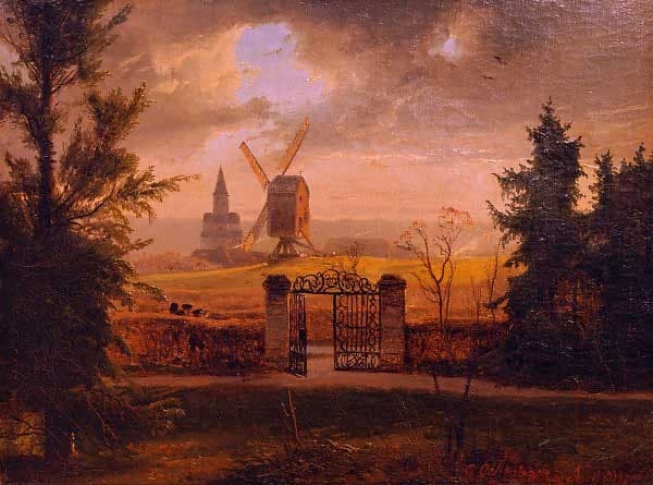 Landscape With Church Of Schwarzrheindorf — Andreas Achenbach
