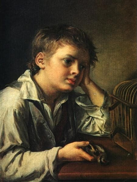 Boy with a Dead Goldfinch — Vasily Tropinin