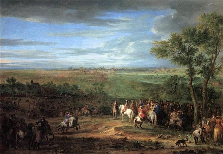 Arrival of Louis xiv at the camp in front of maaastricht — Adam Frans van der Meulen