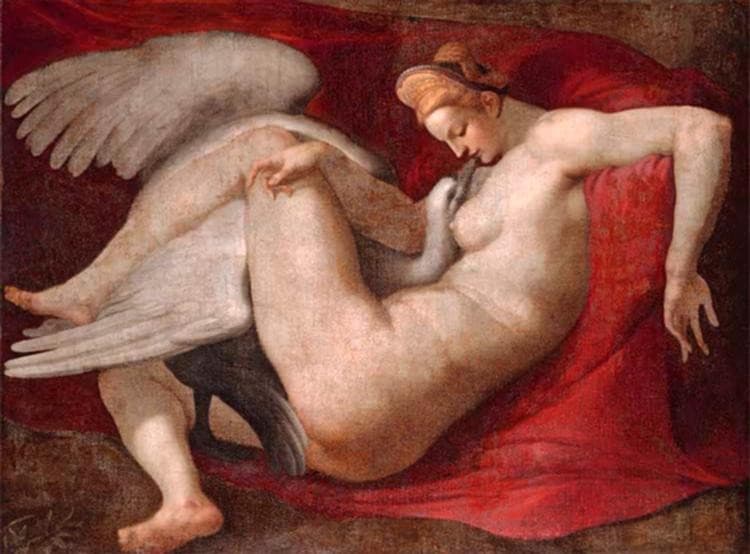 Leda and the Swan — Michelangelo