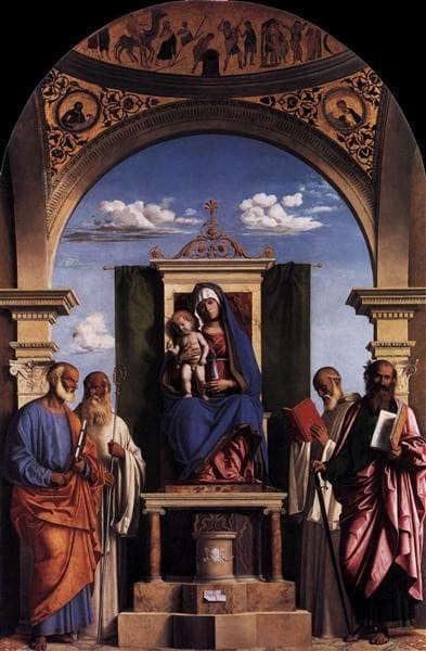 Madonna and Child Enthroned with Saints — Cima da Conegliano
