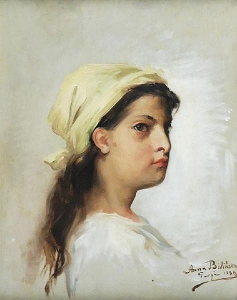 A Girl in a Scarf — Anna Bilińska