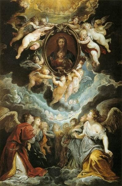 The Madonna della Vallicella Adored by Seraphim and Cherubim — Peter Paul Rubens