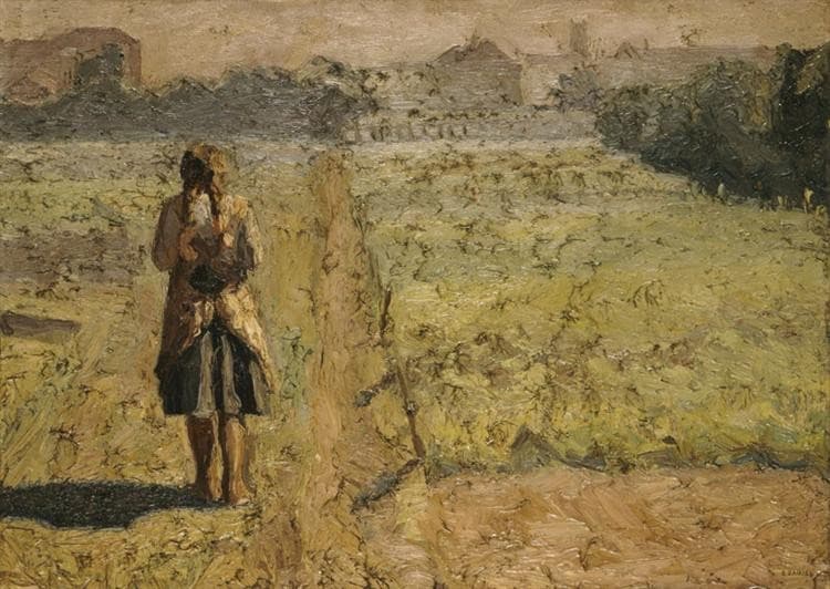 Girl in the vegetable garden — Emmanouil Zairis