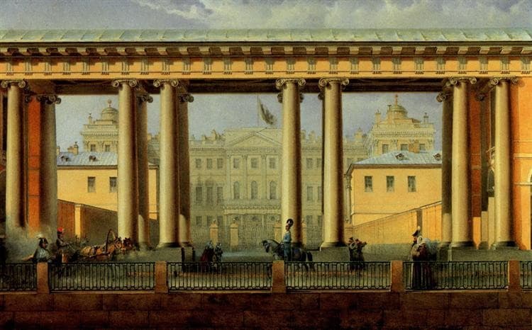 View of the Anichkov Palace from the Fontanka River — Vasily Sadovnikov