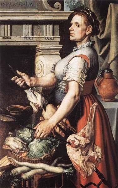 Cook in front of the Stove — Pieter Aertsen