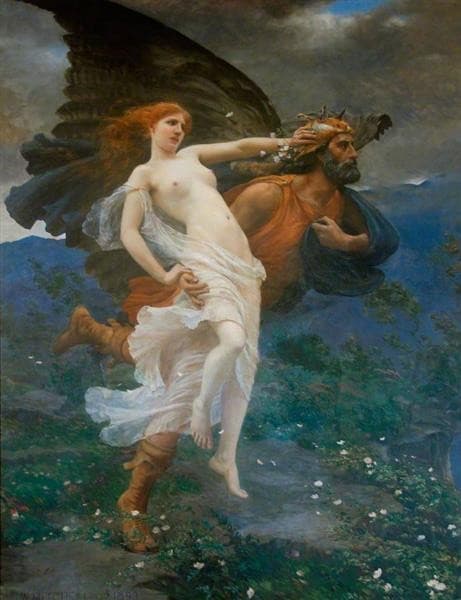 The Flight of Boreas with Oreithyia — Charles William Mitchell