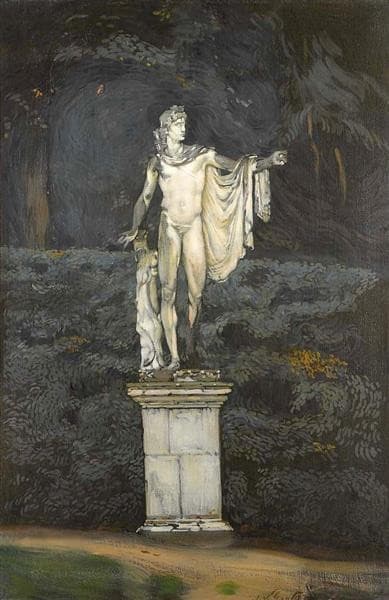 Statue D’Apollon Dans Le Parc De Versailles — Antonio de la Gandara
