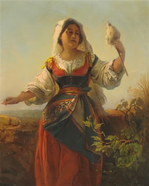 A woman from Sardinia in regional costume — Elisabeth Jerichau-Baumann