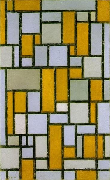 Composition with Gray and Light Brown — Piet Mondrian