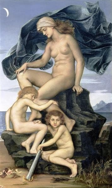 Sleep and Death, the Children of the Night — Evelyn De Morgan