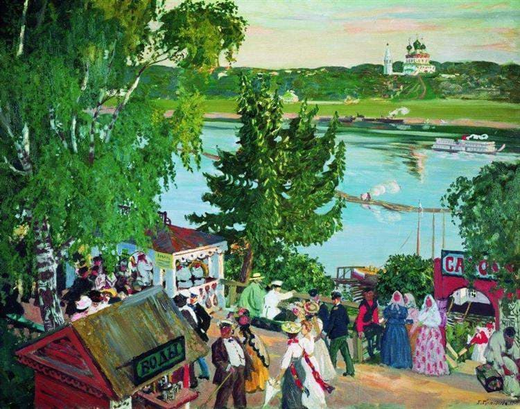 Гулянье на Волге — Boris Kustodiev