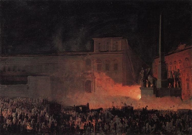 Политическая демонстрация в Риме в 1846 году — Karl Bryullov