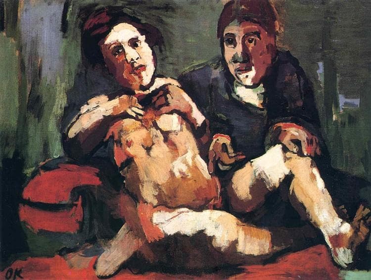 Self-Portrait with Doll — Oskar Kokoschka