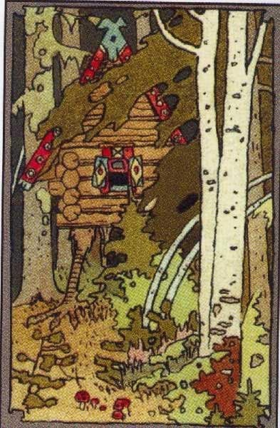 Illustration for the front cover of the book in the series "Tales" — Ivan Bilibin