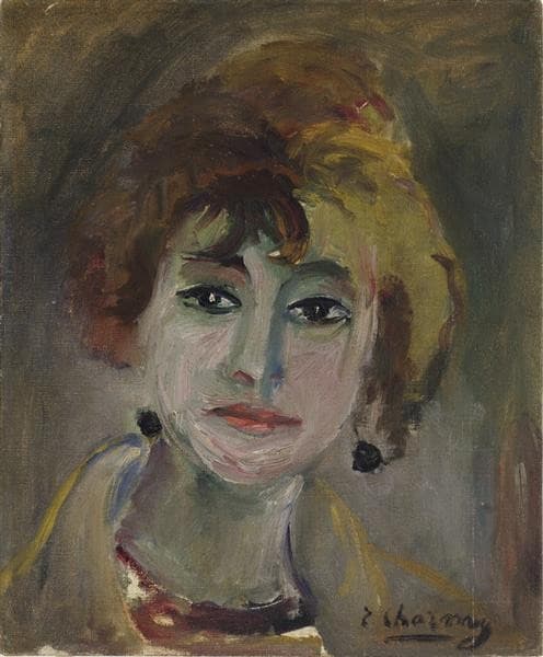 Self Portrait with Black Earrings — Charmy Émilie