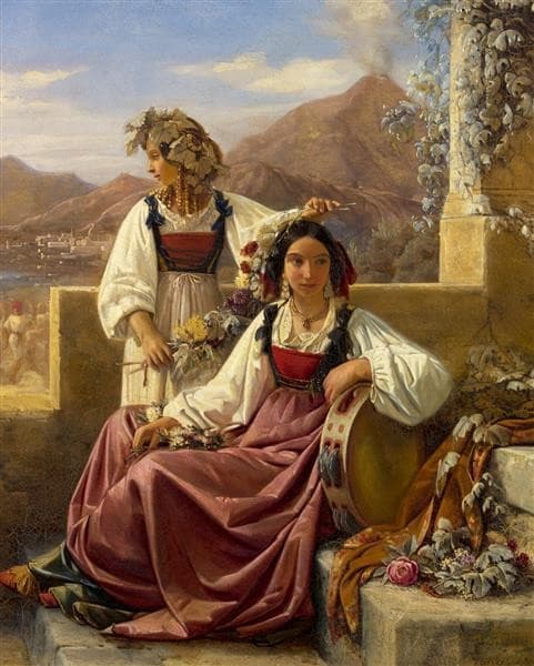 Two young Neapolitans getting ready for the party — Louis Léopold Robert