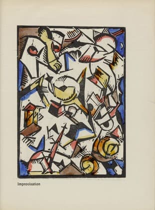 Improvisation (plate, Page 11) from the Periodical Der Schwarze Turm, Vol. 1, No. 3 (July 1919) — Georg Tappert