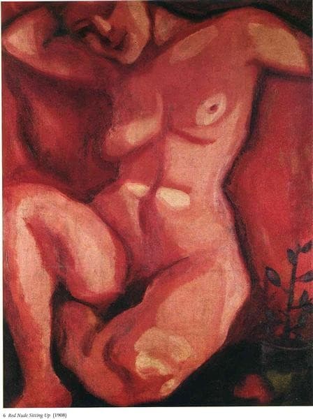Red Nude Sitting Up — Marc Chagall