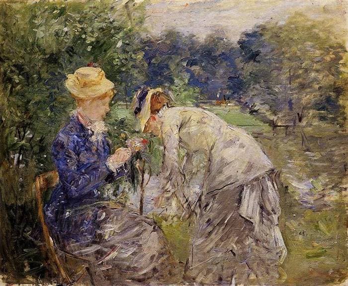 In the Bois de Boulogne — Berthe Morisot